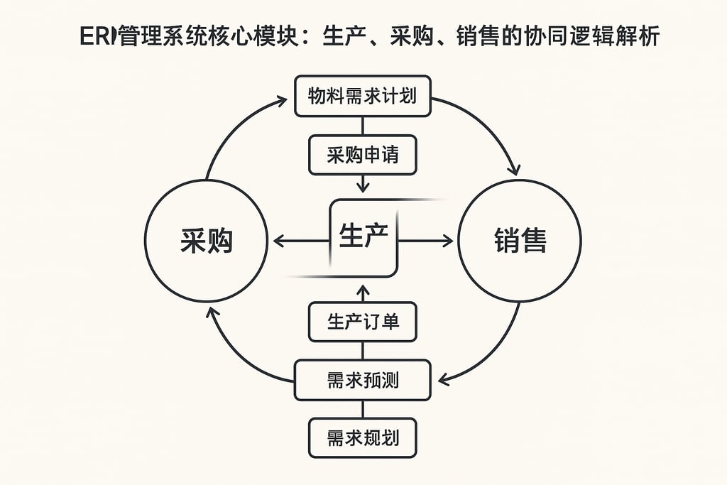 ERP 管理系统核心模块：生产、采购、销售的协同逻辑解析